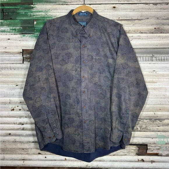 Vintage Chaps Ralph Lauren Leaves Shirt - Picture 1 of 7
